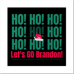 Let's Go Brandon Santa Claus Christmas Posters and Art